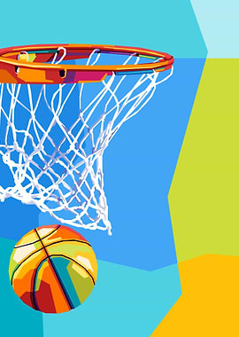 Basketball Hoop Pop Art