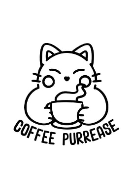 One More Coffee Please Cat