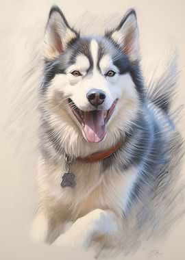 Siberian Husky Sketch