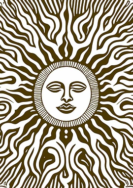 Vintage Style Sunburst