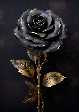 Black Dark Rose Flower