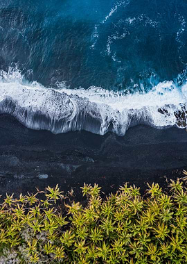 Black sand beach Hawaii