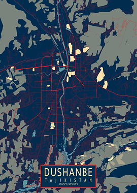 Dushanbe City Map Hope