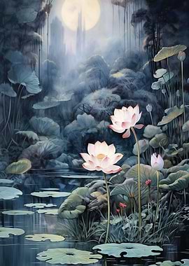 Lotus Pond Moonlight