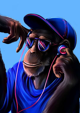 Monkey Headphone Dj Music
