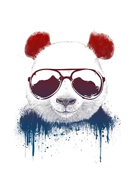 panda bear watercolor