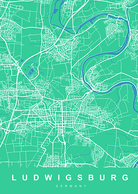 MAP LUDWIGSBURG GERMANY