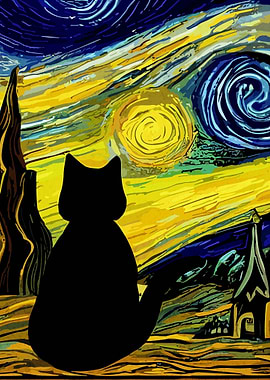 Starry Night Cat 2