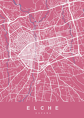 MAP ELCHE SPAIN