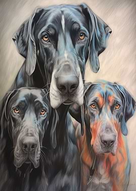Great Dane Family Sketch
