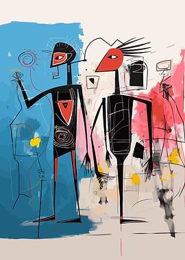 Abstract Man Woman Art