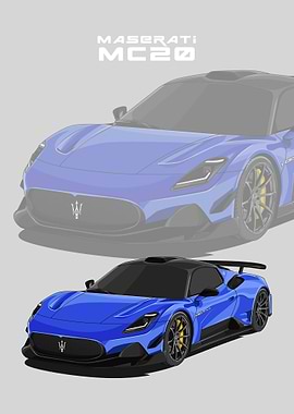 maserati mc20 blue