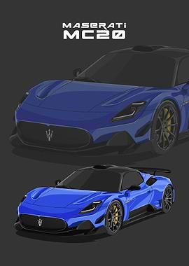 maserati mc20 blue