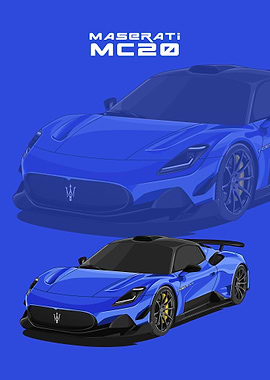 maserati mc20 blue