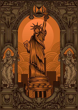 vintage liberty statue
