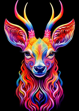 Psychedelic Deer Vibrant