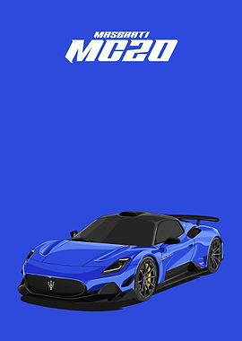 maserati mc20 blue