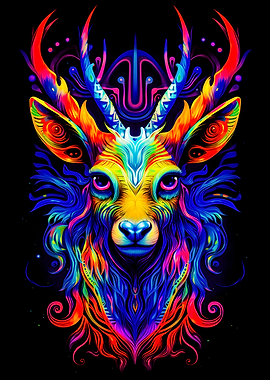 Psychedelic Deer Vibrant