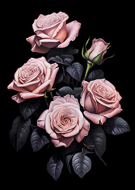 Pink and Black Roses