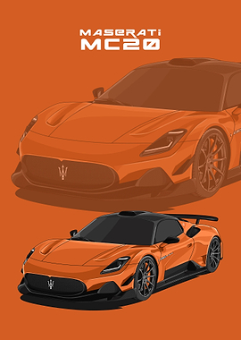 maserati mc20 orange