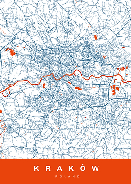 MAP KRAKOW POLAND