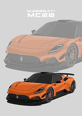 maserati mc20 orange