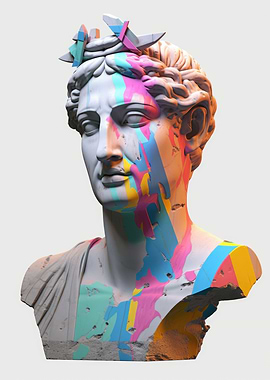 Painted Marble Statue 3