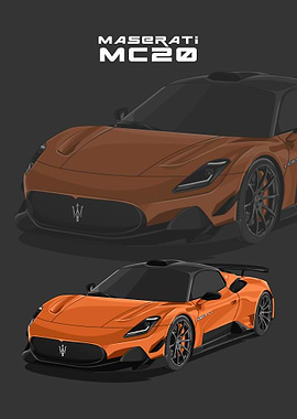 maserati mc20 orange