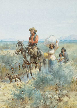 Indian Family With Dog