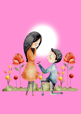 Boy proposing to girl