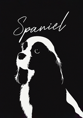 Retro Spaniel Art Display
