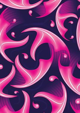 ABSTRACT WAVE BLUE PINK