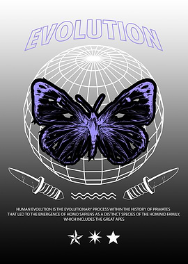 Hand drawn evolution