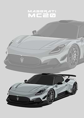 maserati mc20 silver