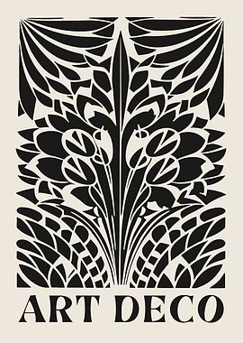 Art Deco Floral Poster