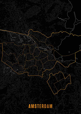 Topographic map Amsterdam