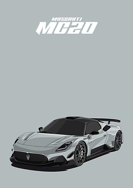 maserati mc20 silver