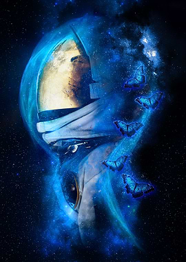 Astronaut with Butterflies