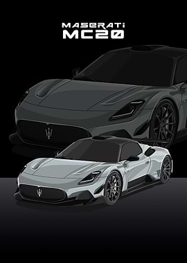 maserati mc20 silver