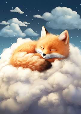Sleeping Red Fox