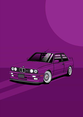 Art Car BMW E30 M3 PURPLE