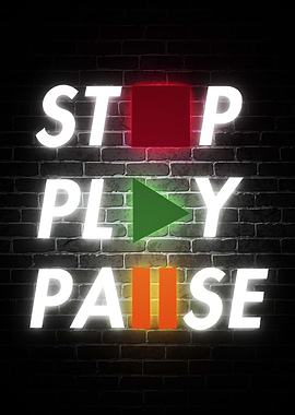 stop play pallse neon