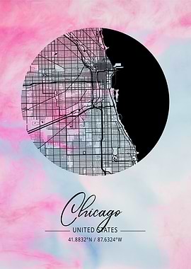 Chicago Beta WatercolorMap