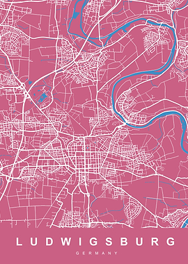 MAP LUDWIGSBURG GERMANY