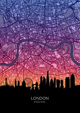 London Skyline Map