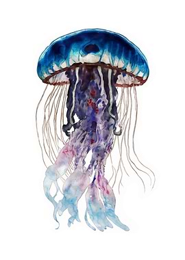Cute Jellyfish Watercolor