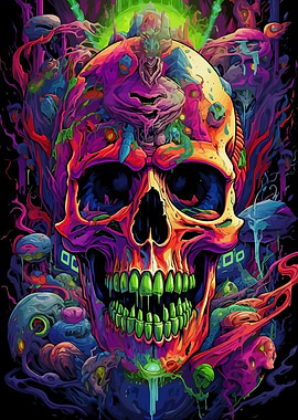 Gaming Psychedelic Skull