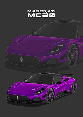maserati mc20 violet