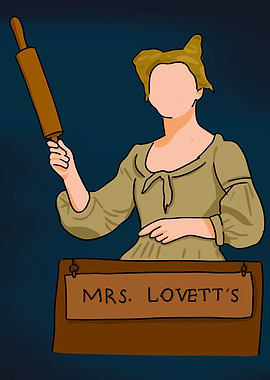 Mrs Lovett Rolling Pin