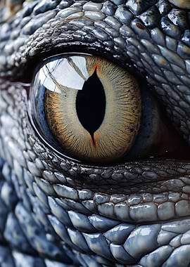 Alligator Eye Close Up